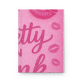 Pink 'Pretty in Pink' Hardcover Journal — Glitter Kiss Notebook