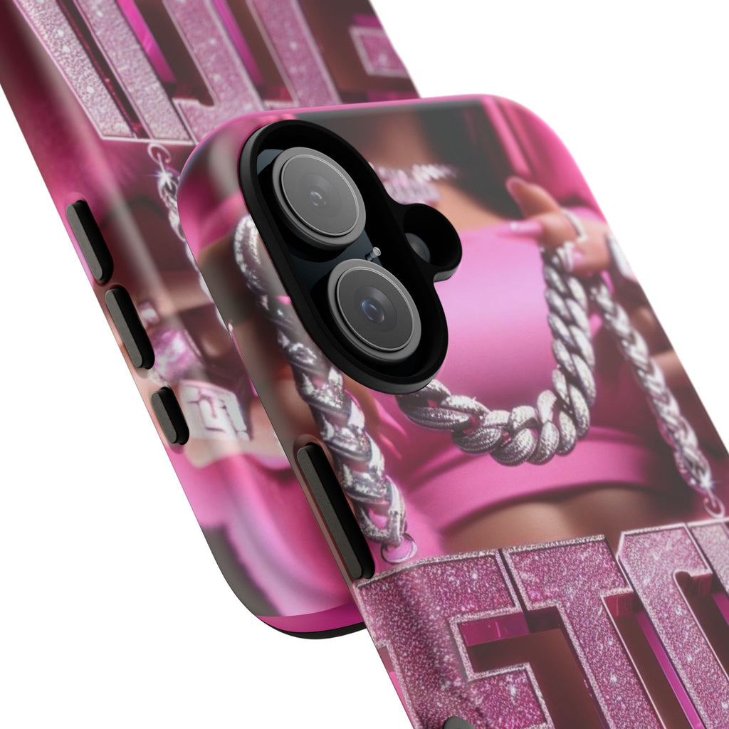 Pink Bling Tough Cases Phone Cover — Glam Chain Graphic iPhone Case