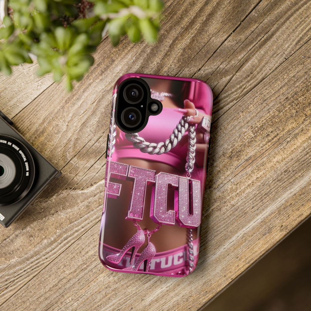 Pink Bling Tough Cases Phone Cover — Glam Chain Graphic iPhone Case