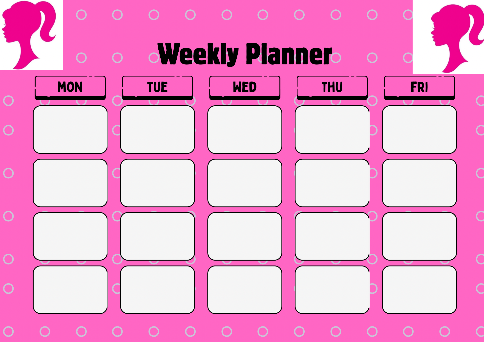 Weekly Planner Template 🌸