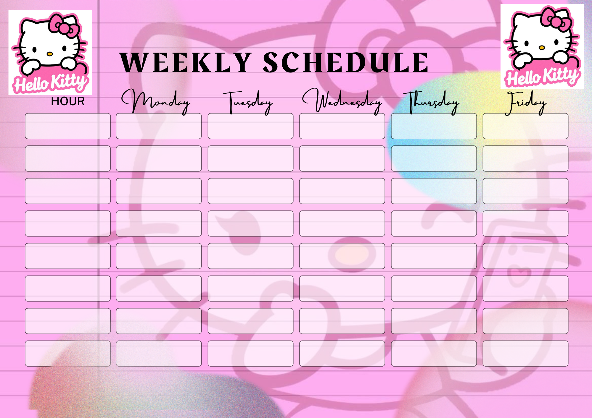 Weekly Planner Template 🌸